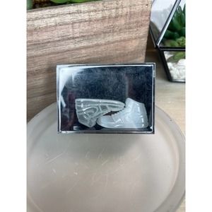 White Cat's Eye Nike Jordan Shoes Crystal Polished